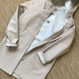 Stutterheim Ivory Raincoat, Size XXS